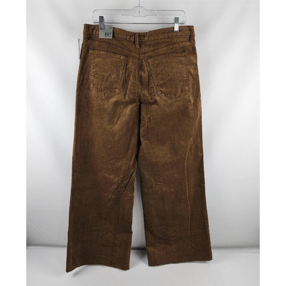 Kut From The Kloth Jeans Women 14 Brown High Rise Meg Wide Leg (36x30) NWT - Picture 8 of 14